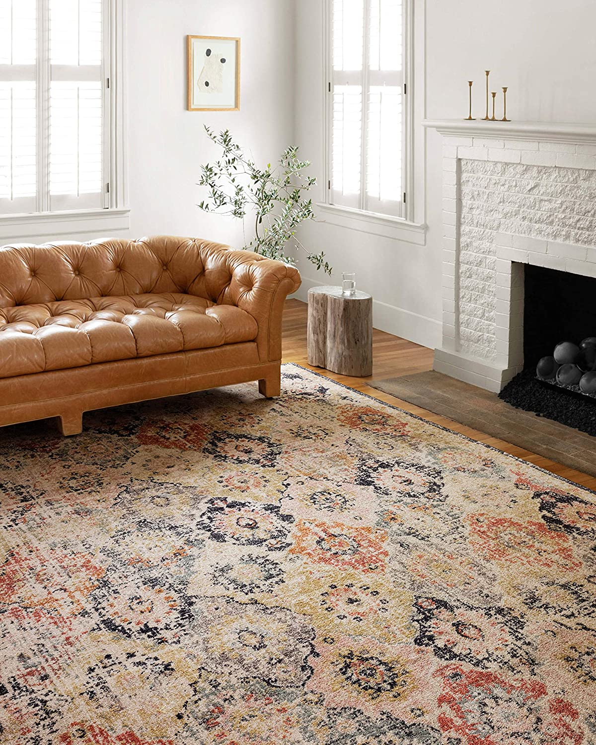Jocelyn Collection  Khaki / Multi, Transitional Soft Area Rug