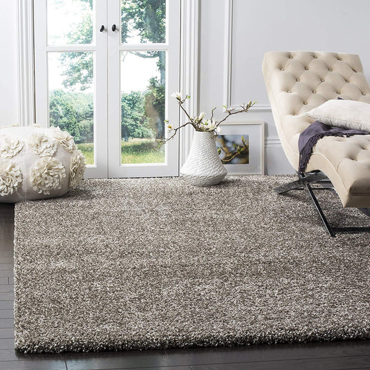 Gray Soft Plush Shag Area Rug