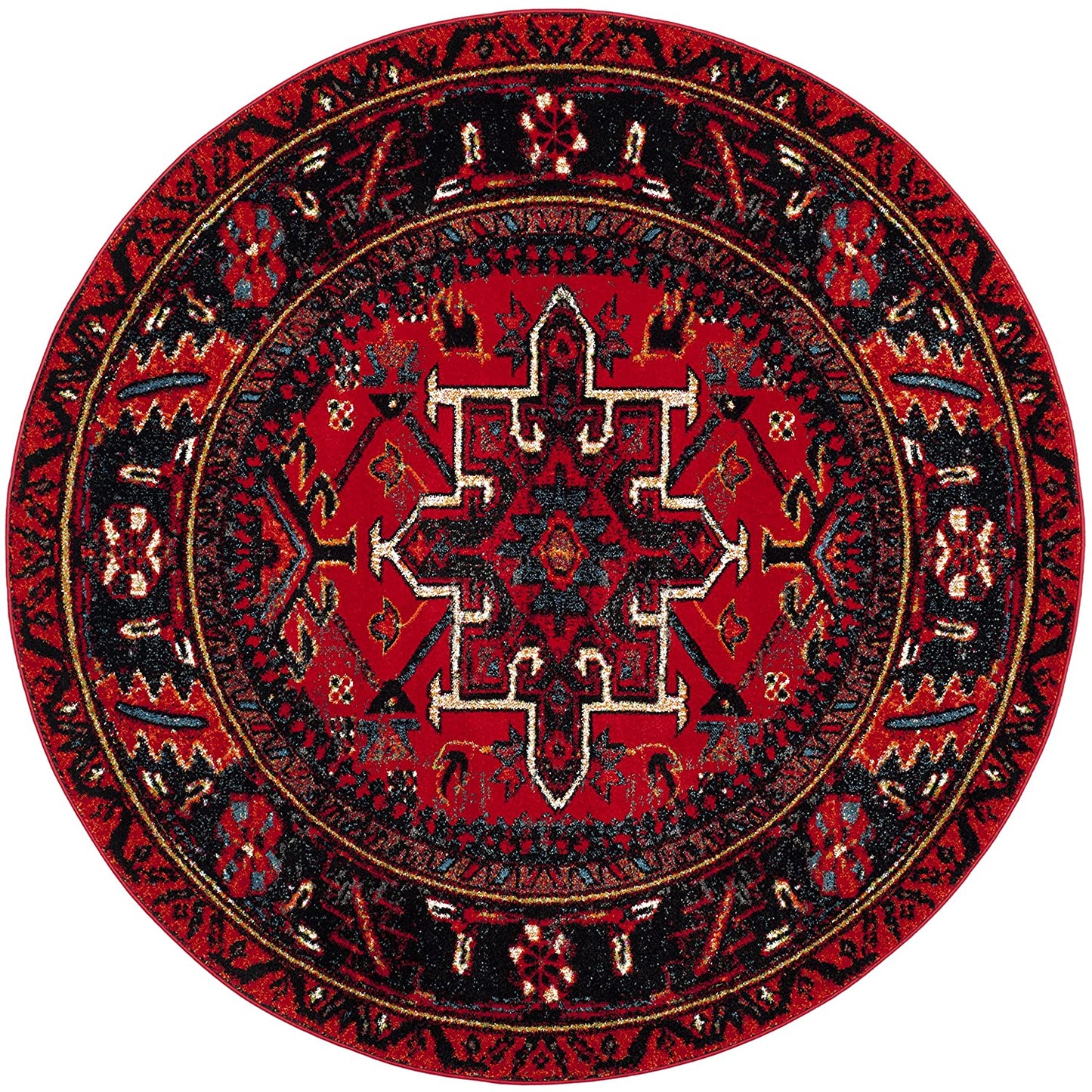 Vintage Southwest Red Multi Soft Area Rug - Multiple Sizes