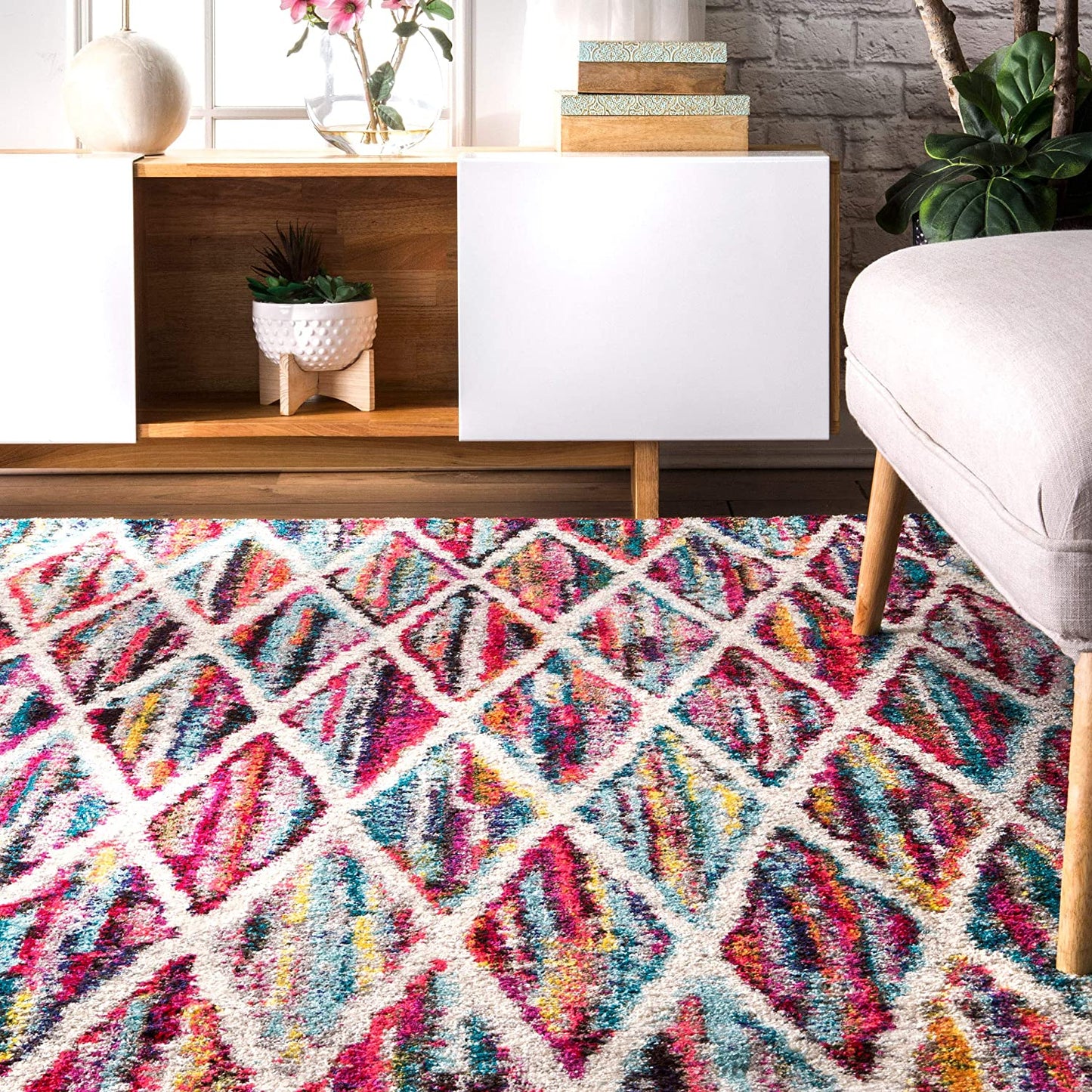 nuLOOM Ferrell Trellis Area Rug, 5' x 8', Multi