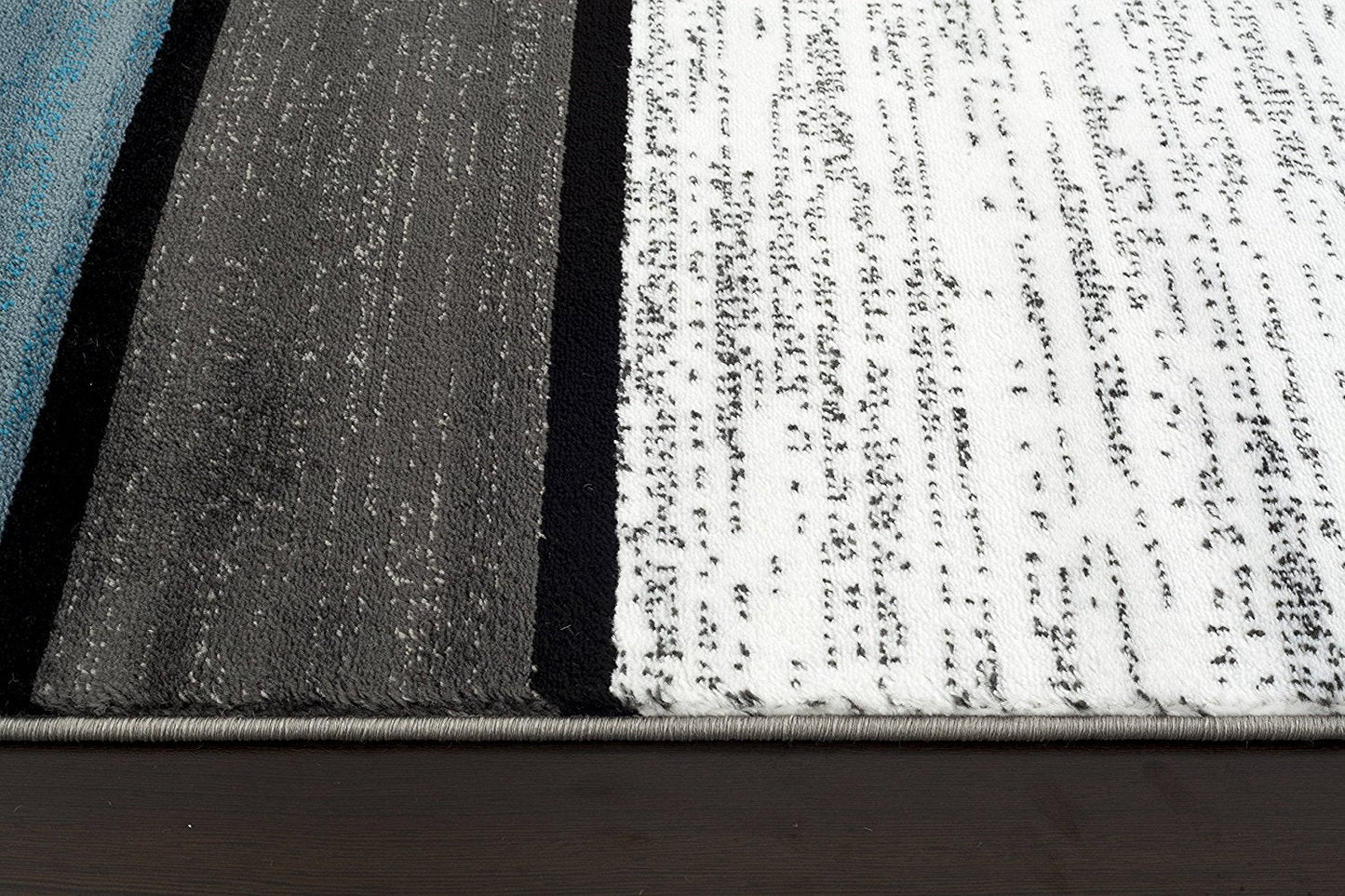 Box Pattern Gray/Grey Blue White Area Rug