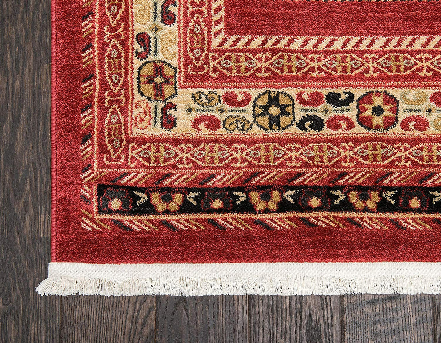 Tribal Pattern Rust Red Soft Area Rug