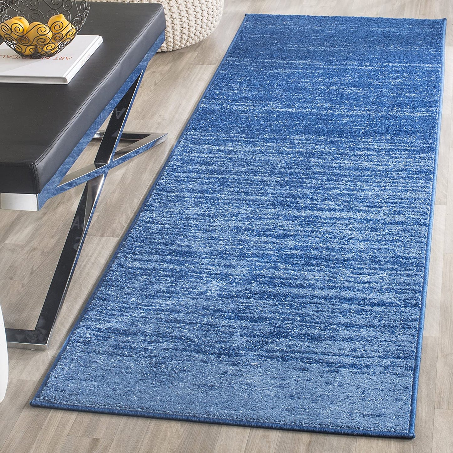 Ombre Blue/Dark Blue Soft Area Rug