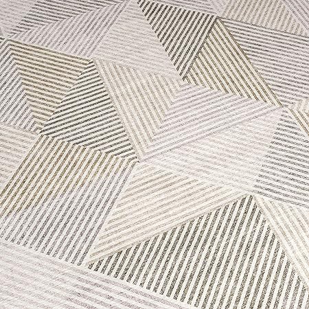 Non-Shed - Eco-Friendly, Machine Washable Rug - Stain Resistant, Made from Premium Recycled Fibers - Abstract Contemporary - Blue, 2'6" x 6'