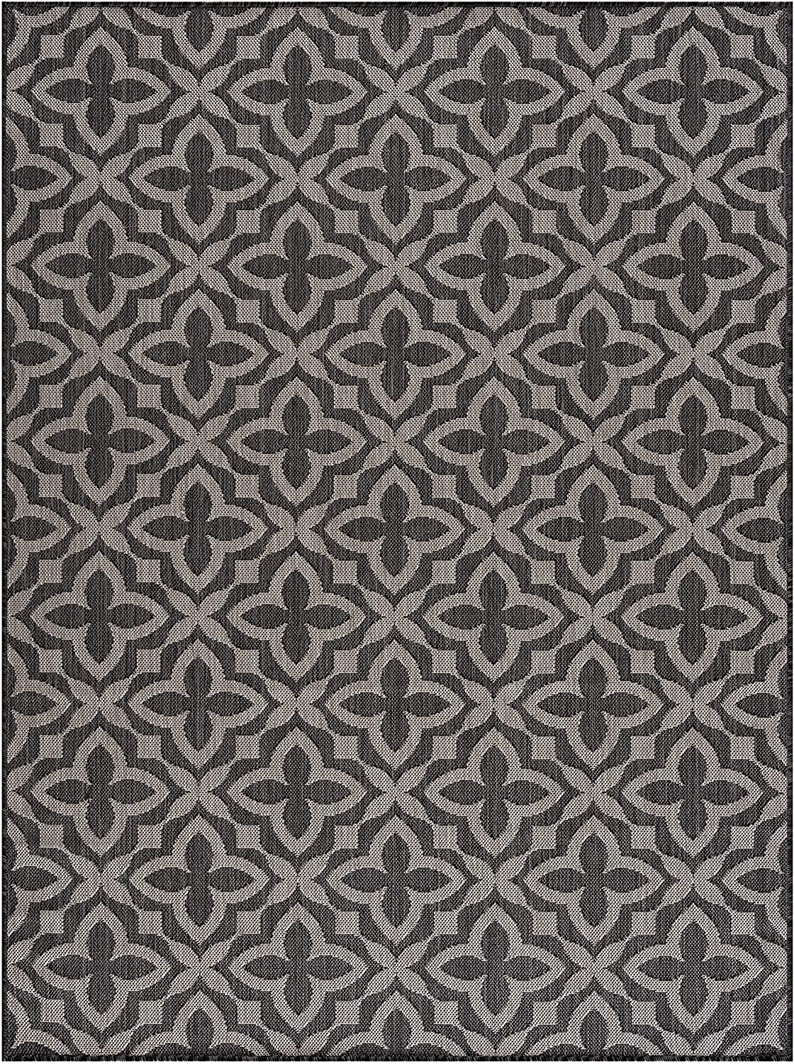 Tribal Area Rugs for Indoor Outdoor Moroccan Dark Grey / Light Grey