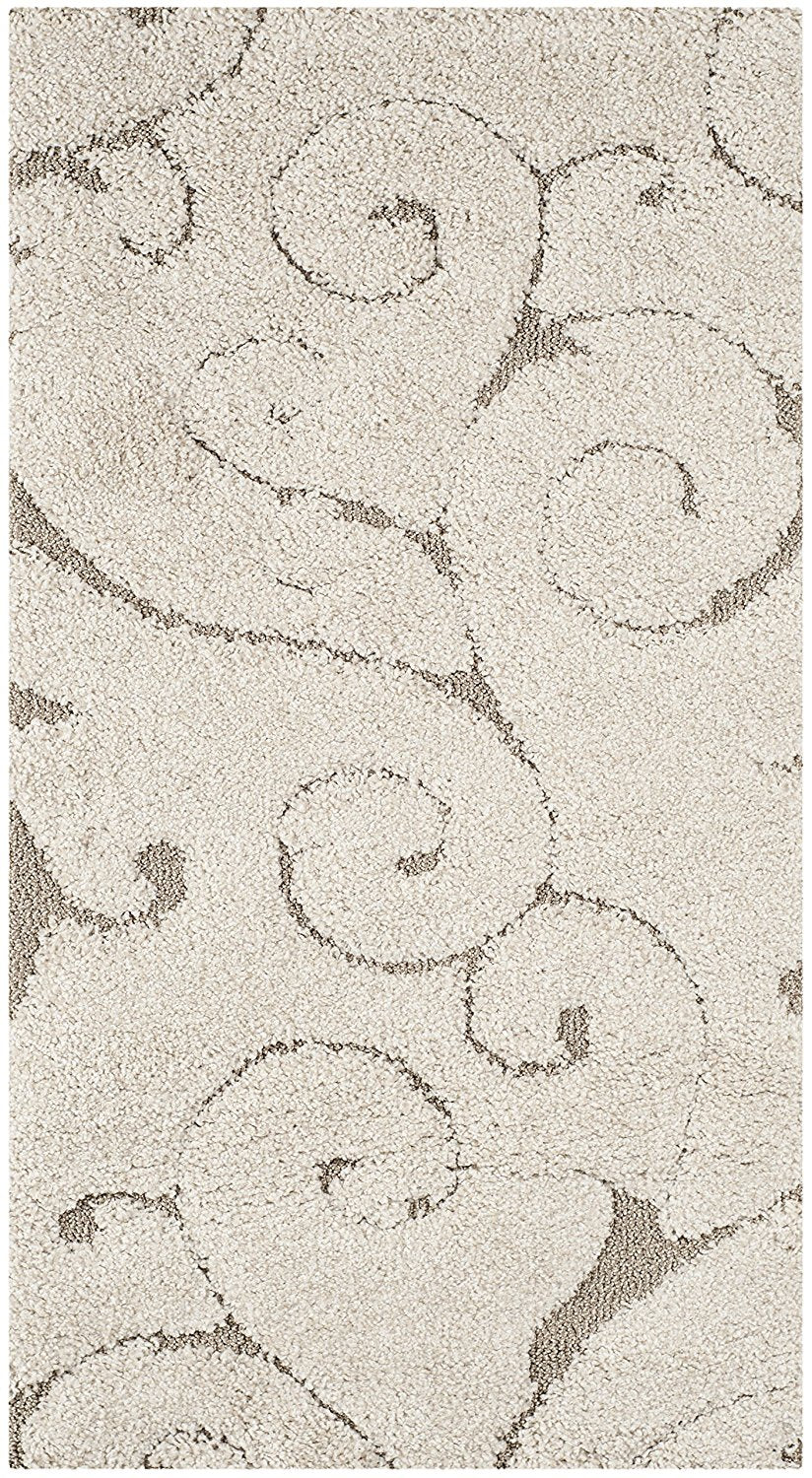 Premium Swirl Thick Plush Cream Beige Shag Rug