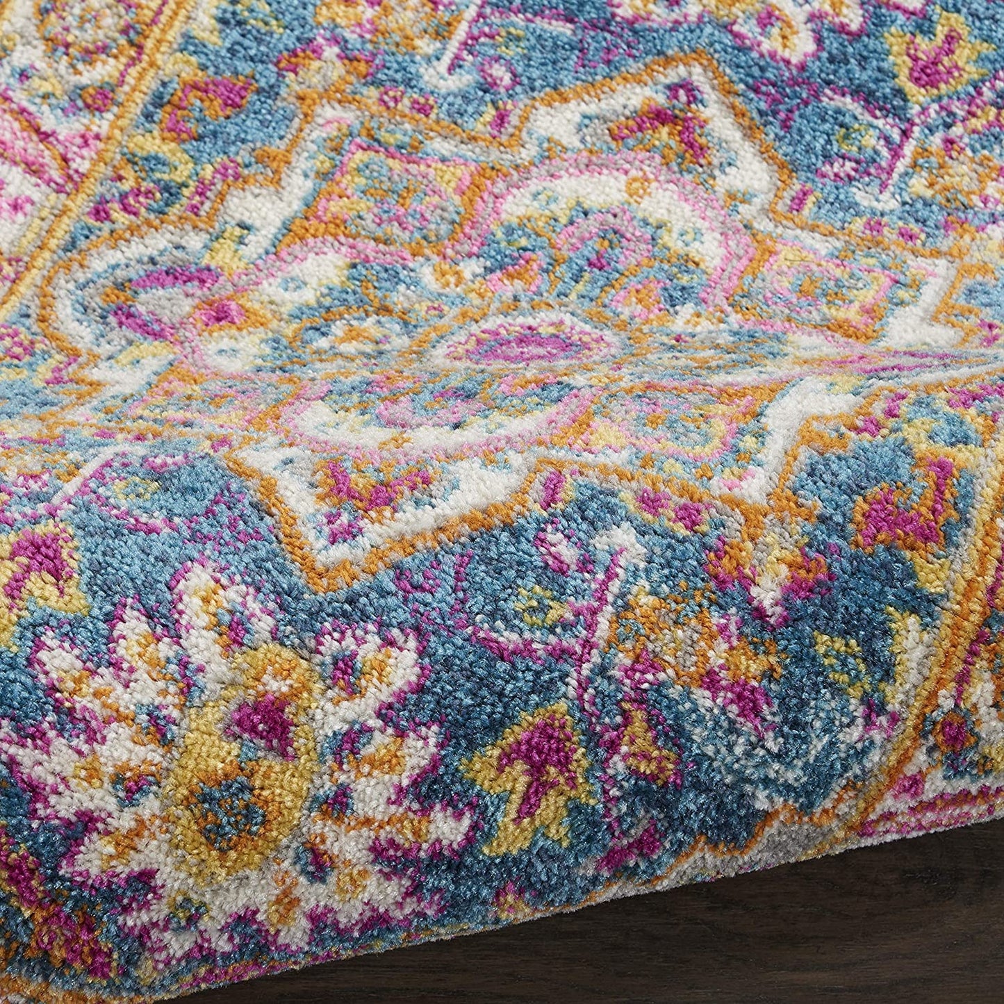 Passion Persian Colorful Teal Multicolor Soft Area Rug