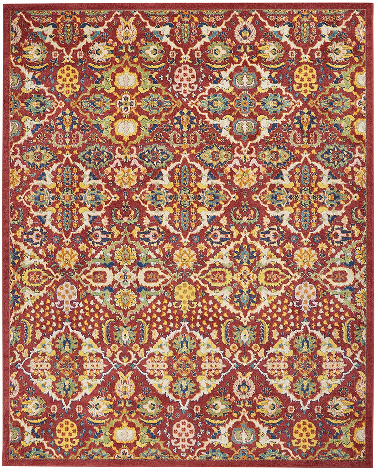 Allure Red Multi-color Soft Area Rug