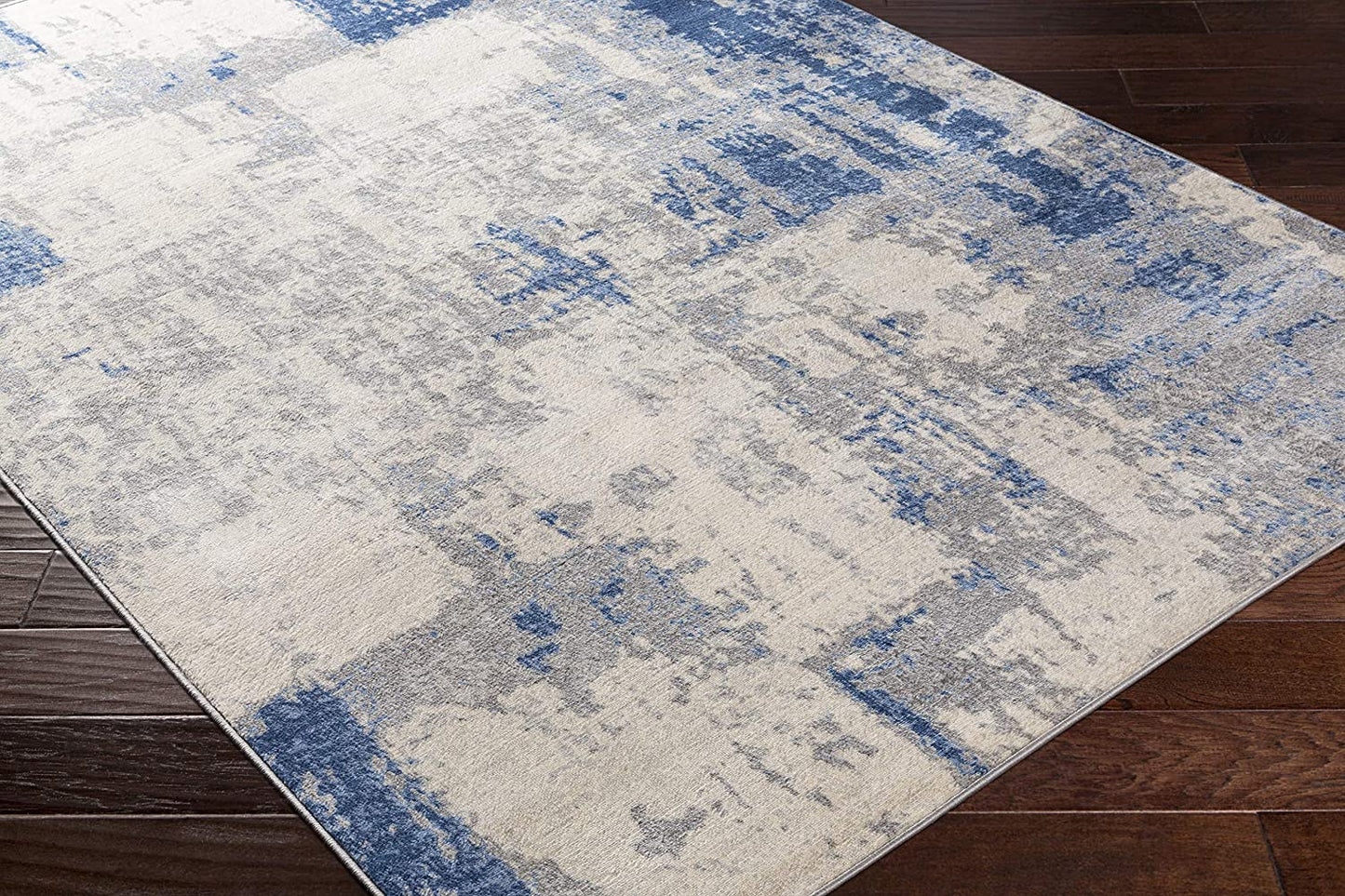 Alana Soft Area Rug Ivory Navy Blue