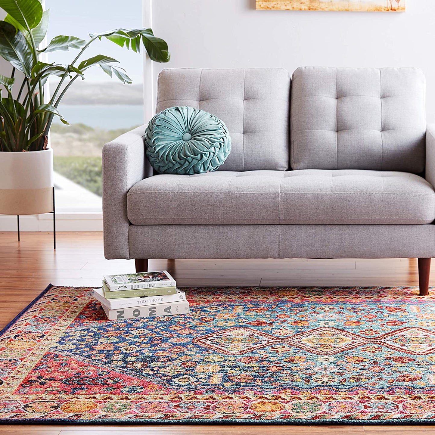 Meadow Vintage Vibrant Area Rug, Multi