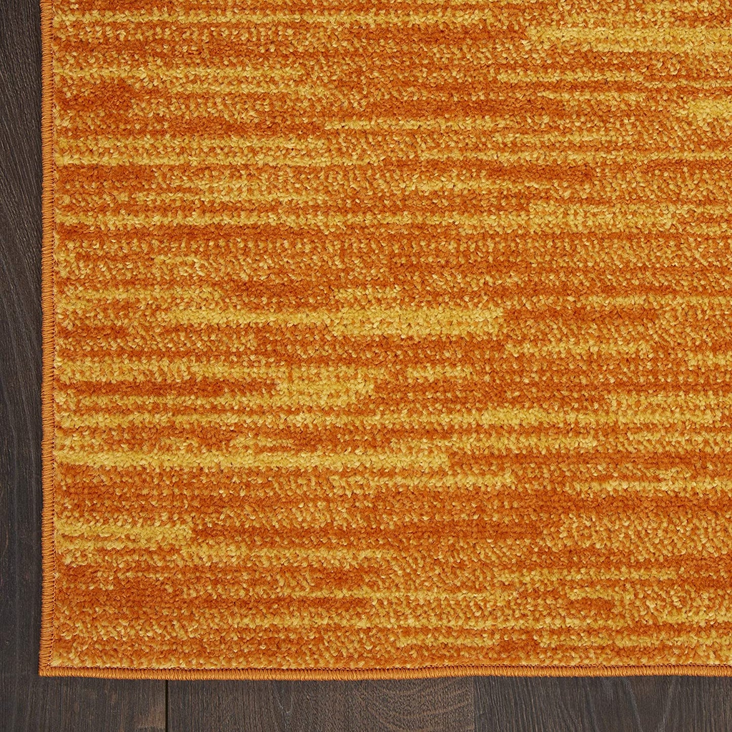 Solid Contemporary Sunburst Indoor/Outdoor Area Rug