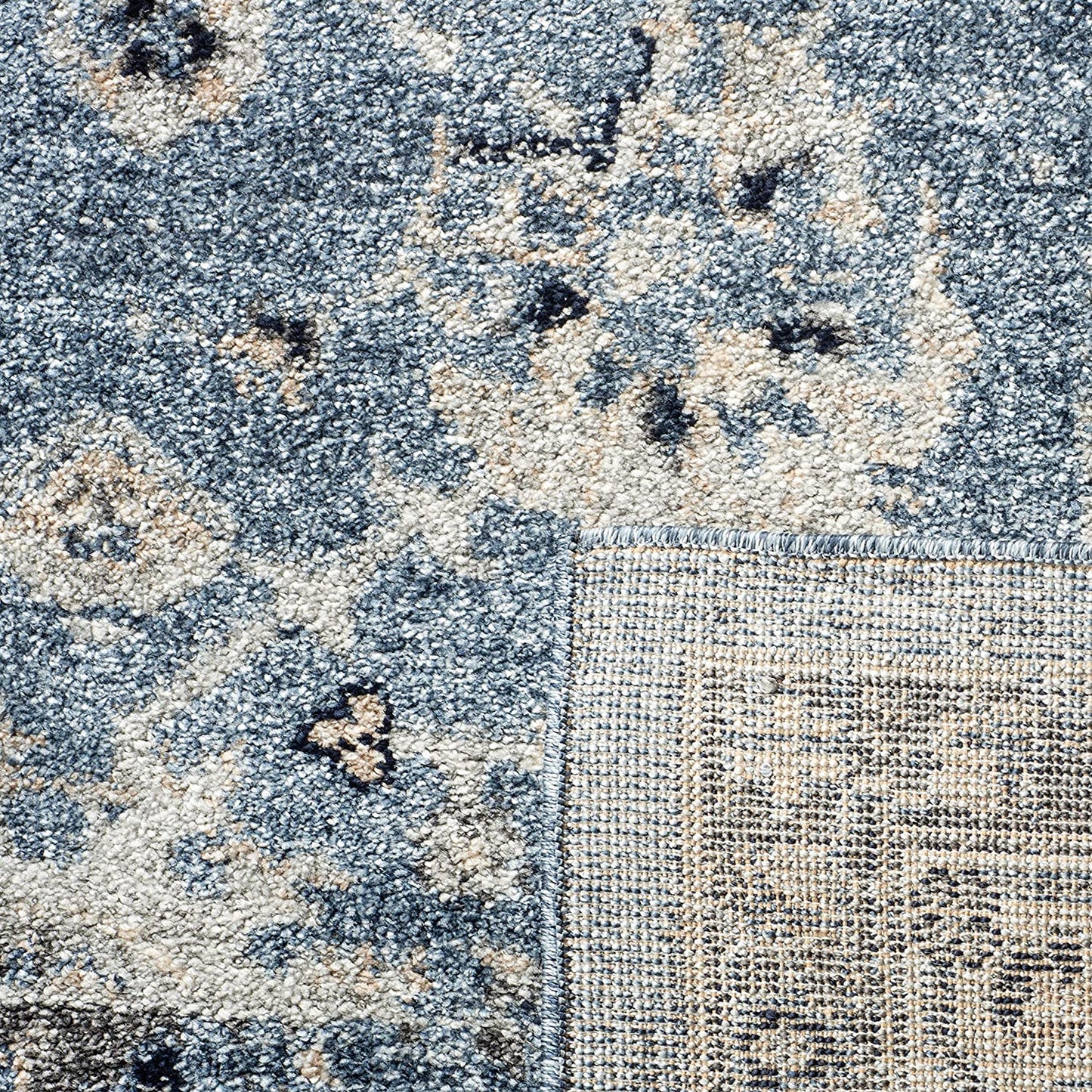 Oriental Distressed Non-Shedding Home Area Rug Grey / Dark Grey