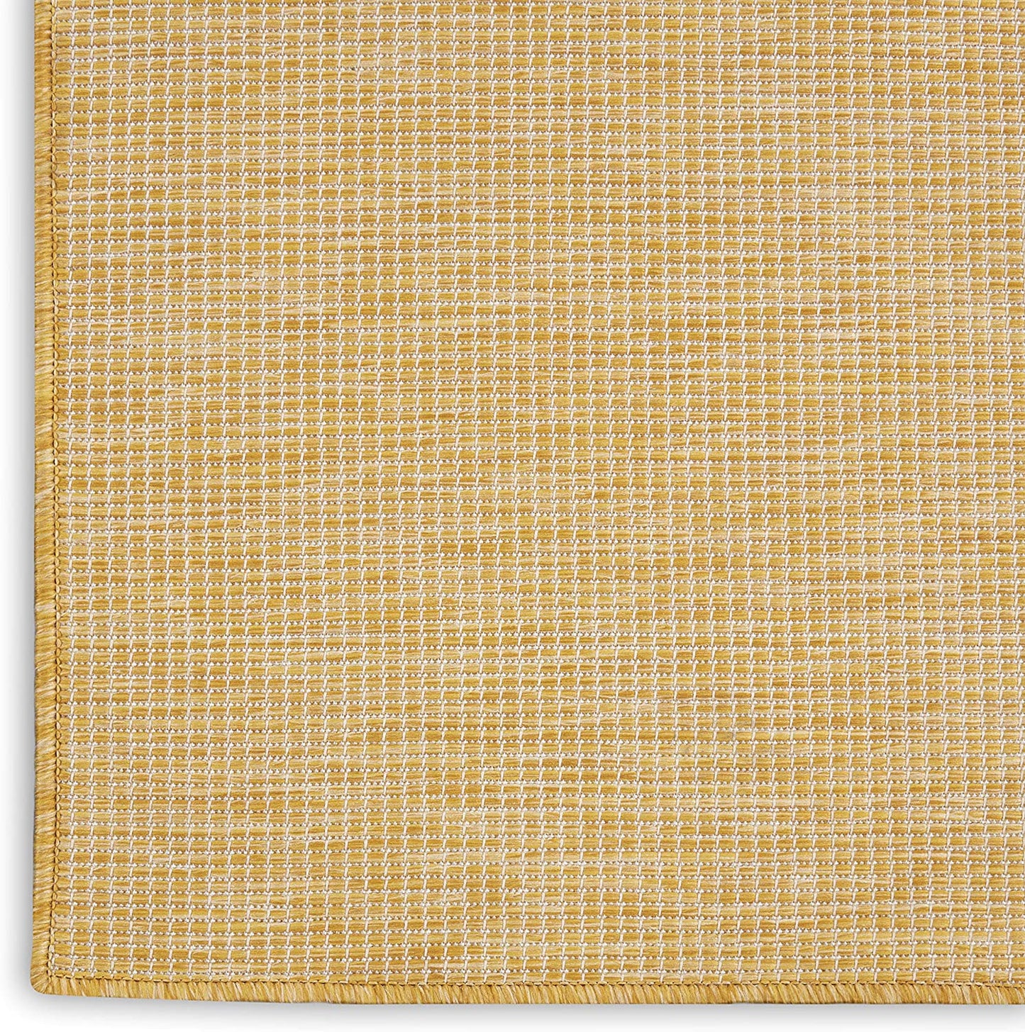Flat-Weave Indoor/Outdoor Yellow SWwoft Area Rug