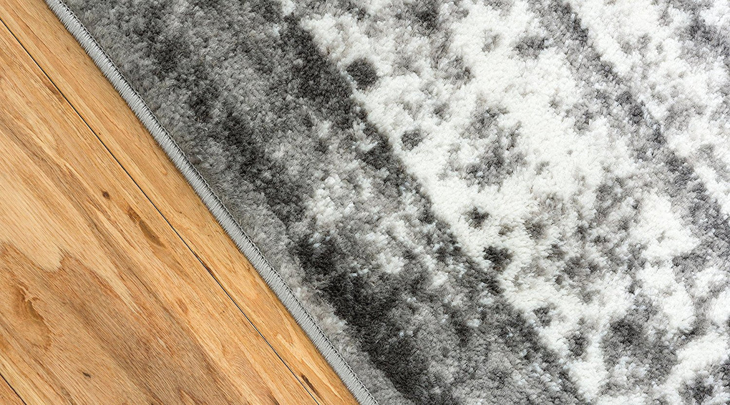 Vintage Grey/Light Grey Ivory  Soft Area Rugs