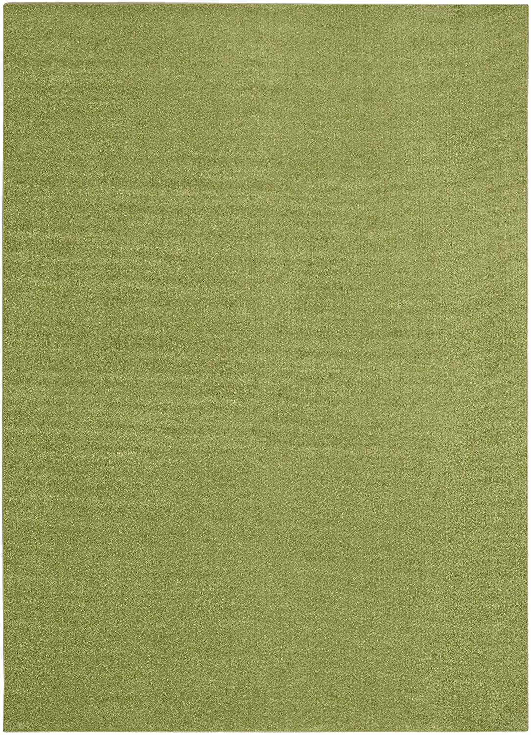 Solid Contemporary Green Indoor/Outdoor Area Rug