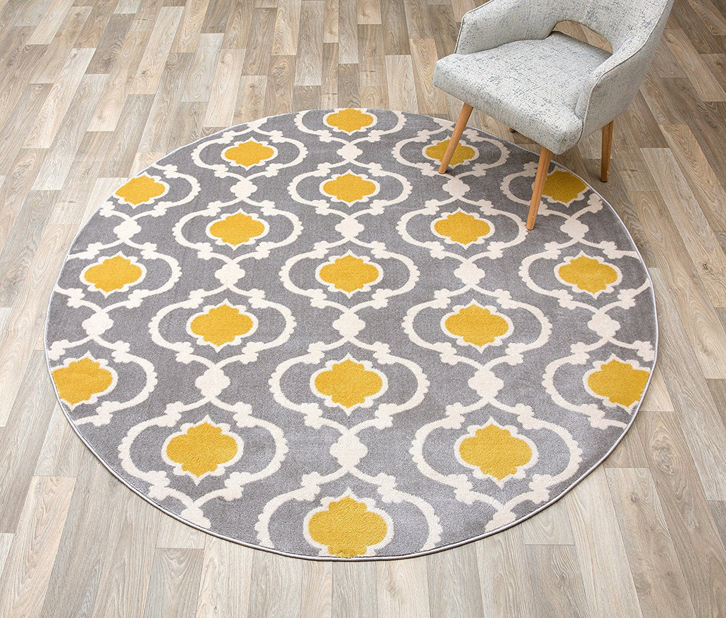 Trellis Gray/Grey Yellow Indoor Area Rug