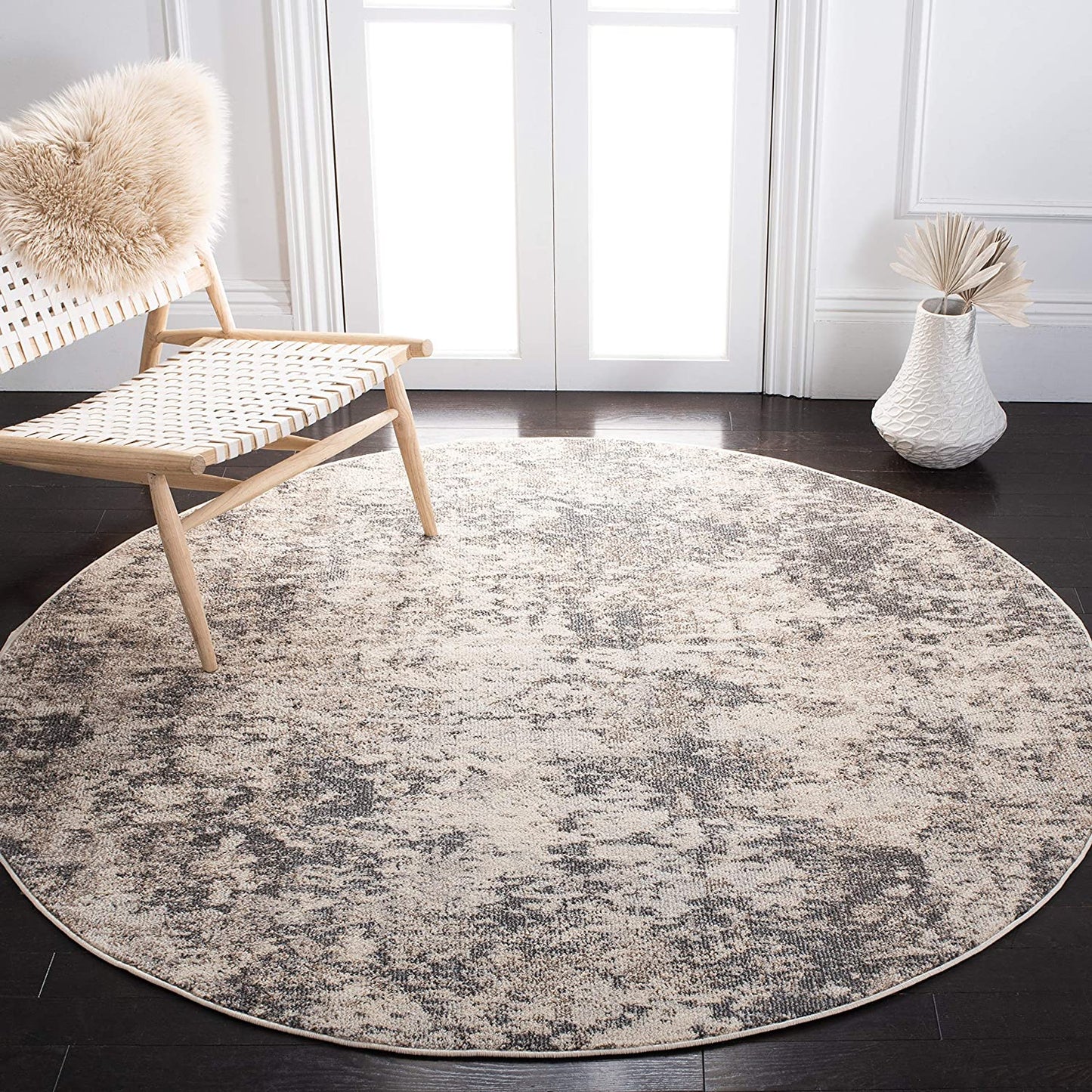 Safavieh Madison Collection  Modern Abstract Grey / Ivory