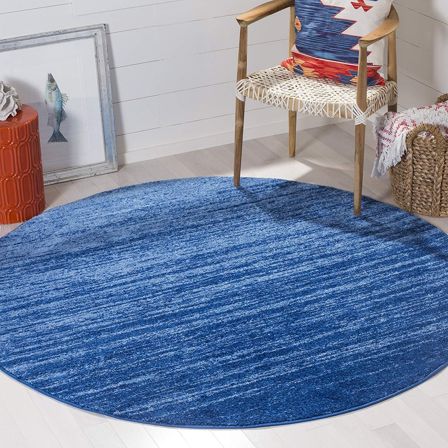 Ombre Blue/Dark Blue Soft Area Rug
