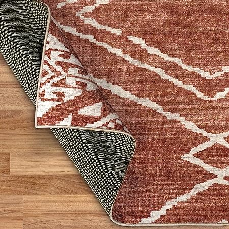 Non-Shed - Eco-Friendly, Machine Washable Rug - Stain Resistant, Made from Premium Recycled Fibers - Abstract Contemporary - Blue, 2'6" x 6'