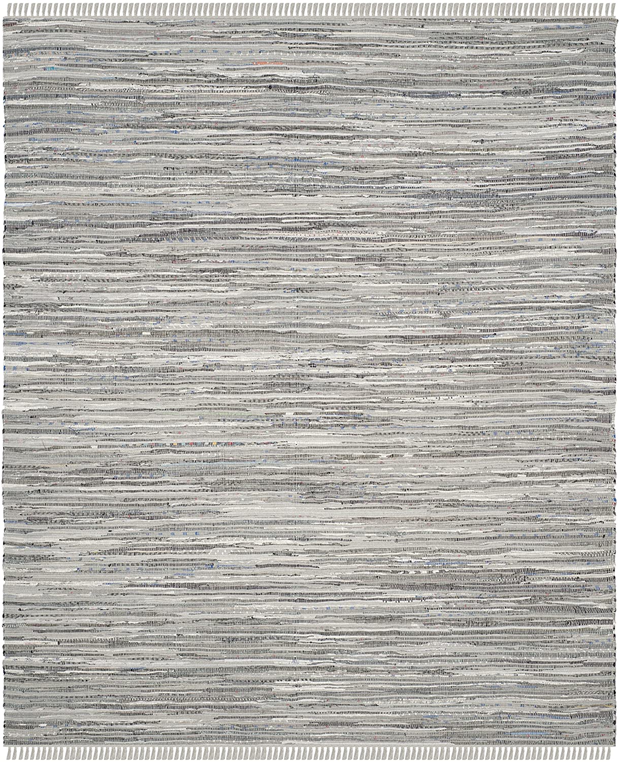 Hand Woven Grey Cotton Area Rug