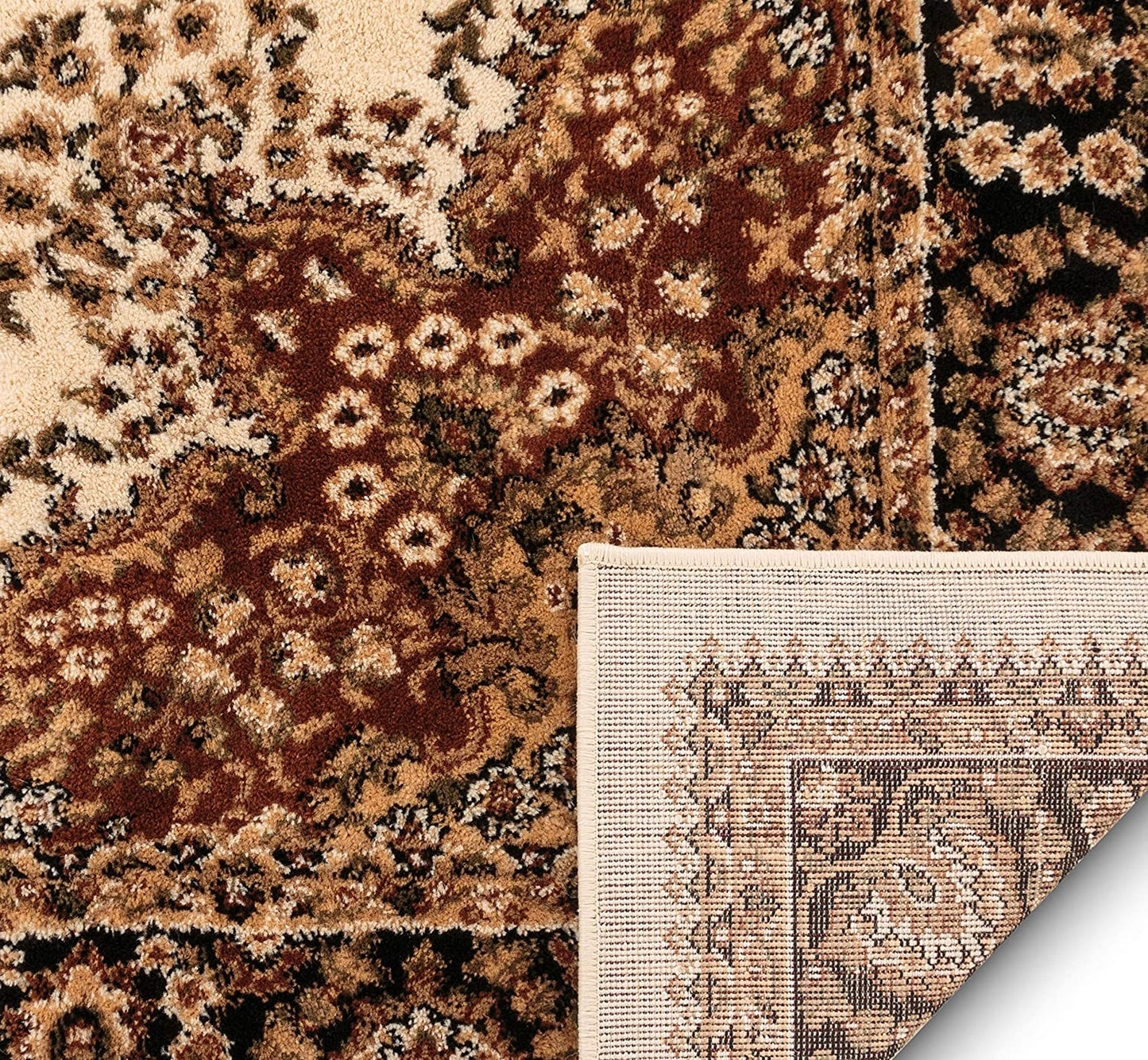 Medallion Oriental Persian Area Rug Ivory