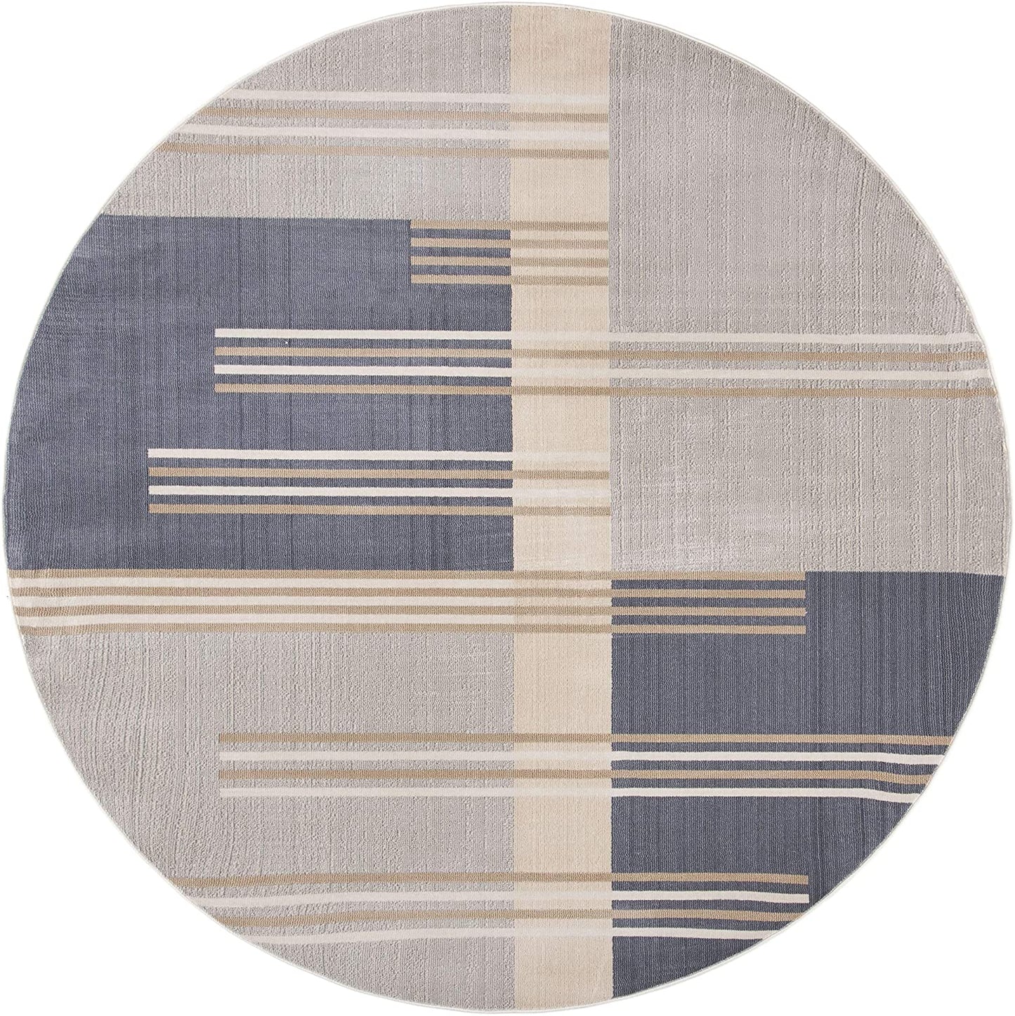 Orwell Collection Mid-Century Modern Abstract Soft Area Rug Grey / Charcoal
