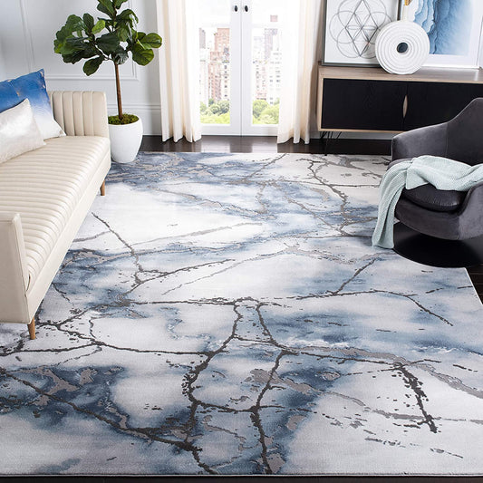 Collection CFT877L Area Rug, Grey/Blue