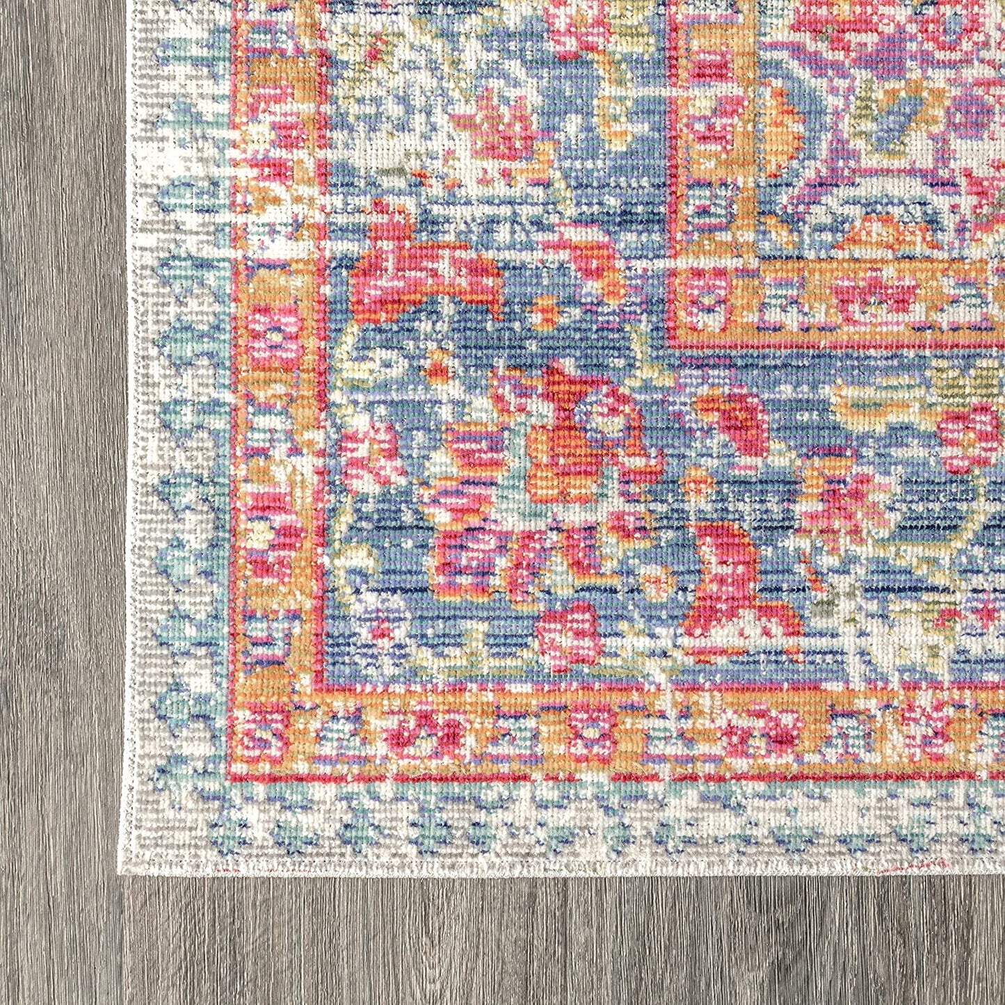Kilia Medallion Fuschia/Mustard/Indigo Soft Area Rug
