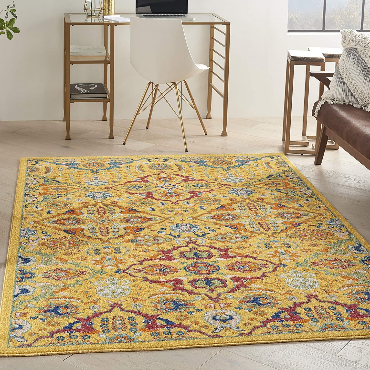 Allure Yellow Multi-color Soft Area Rug