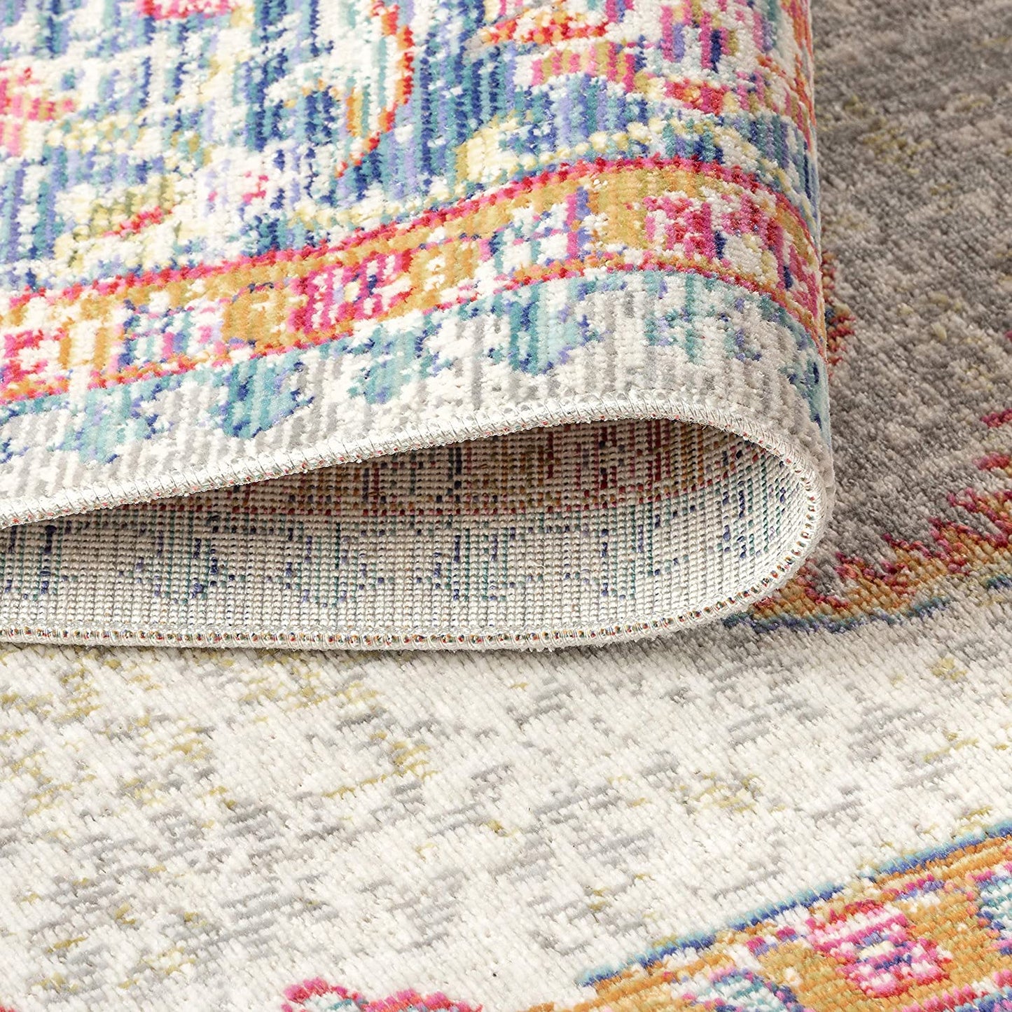 Kilia Medallion Fuschia/Mustard/Indigo Soft Area Rug