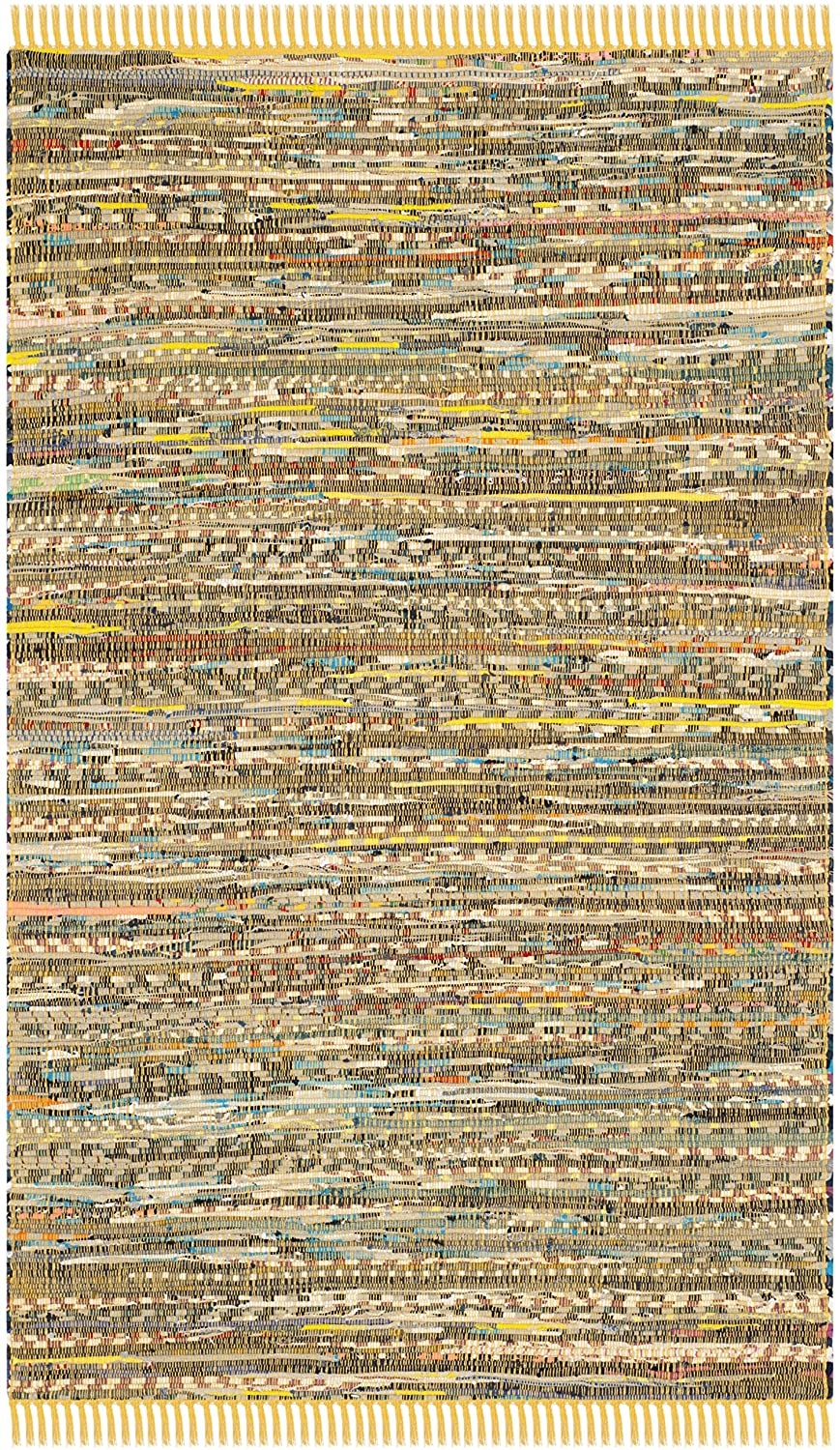Hand Woven Yellow and Multi Cotton Runner