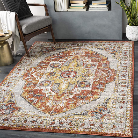 Anniken Soft Area Rug, Burnt Orange