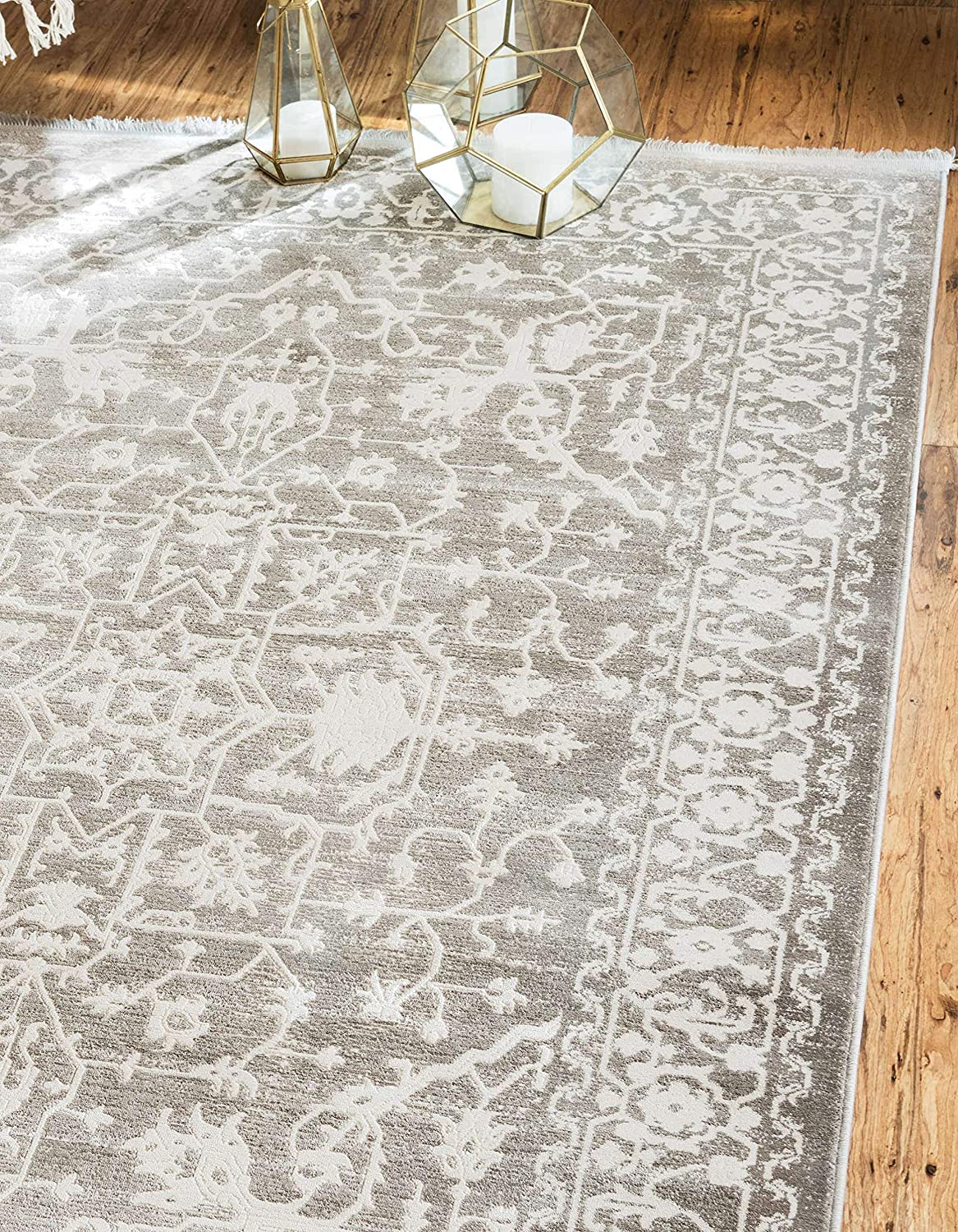 New Classical Collection Area Rug, Gray