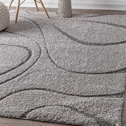 Dark Gray Soft Plush Shag Area Rug