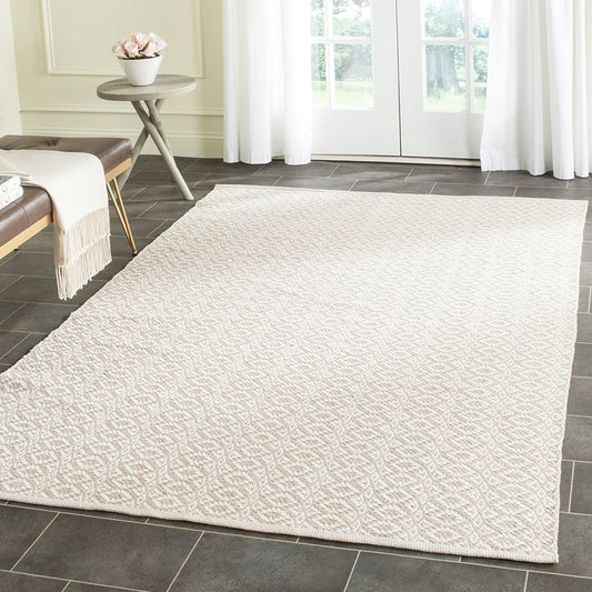 Handmade Cotton Soft Rug, Ivory / Beige
