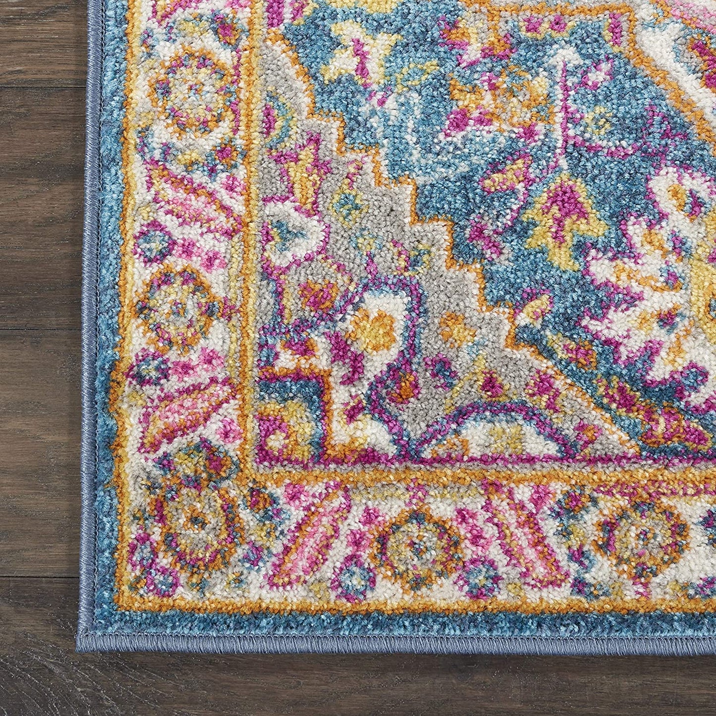 Passion Persian Colorful Teal Multi-color Area Rug