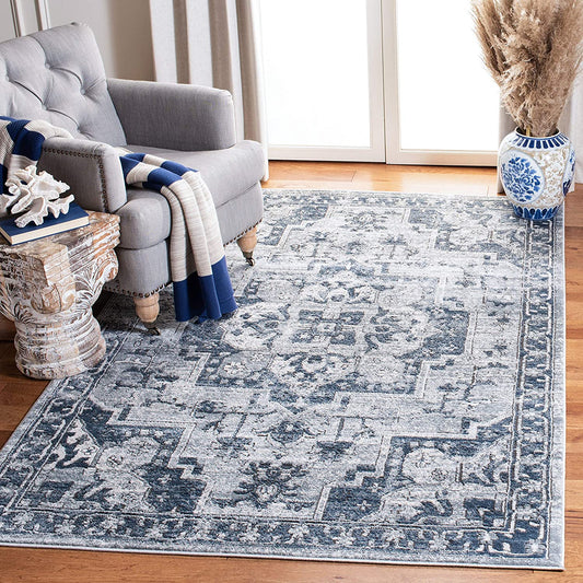 Area Rug Navy / Ivory
