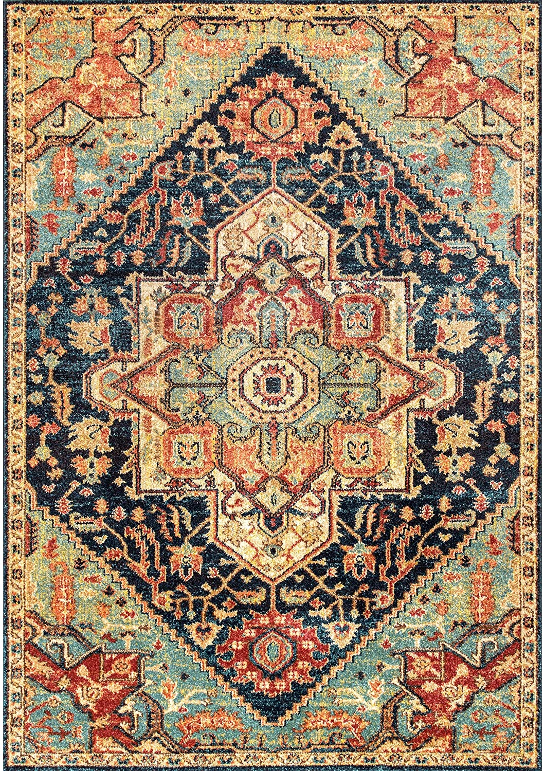 Tabetha Tribal Medallion Area Rug, Green