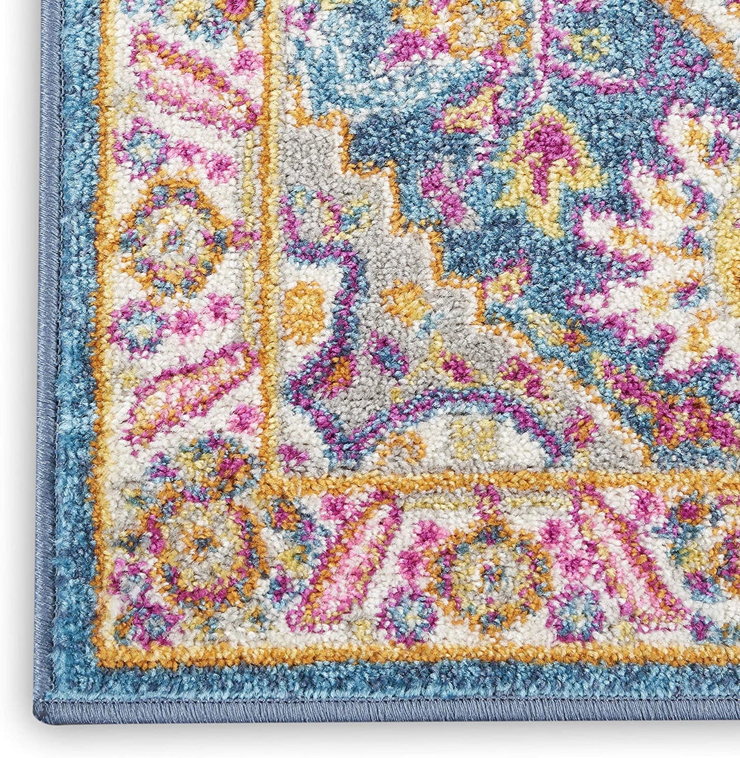 Passion Persian Colorful Teal Multi-color Area Rug