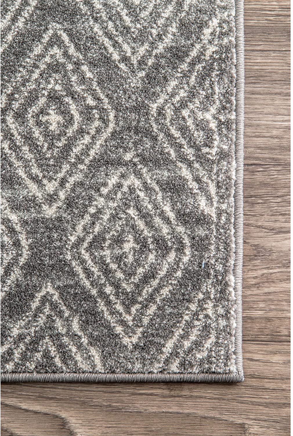 nuLOOM Sarina Diamonds Area Rug, 8' x 10', Dark Grey