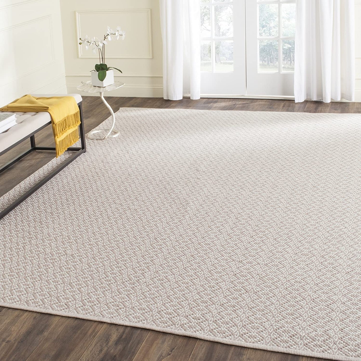Handmade Cotton Soft Rug, Ivory / Beige