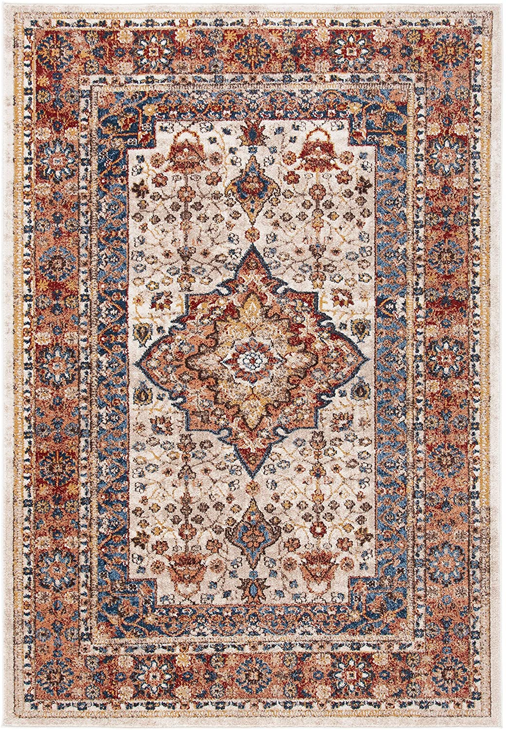 Safavieh Collection Ivory / Rust nomaan