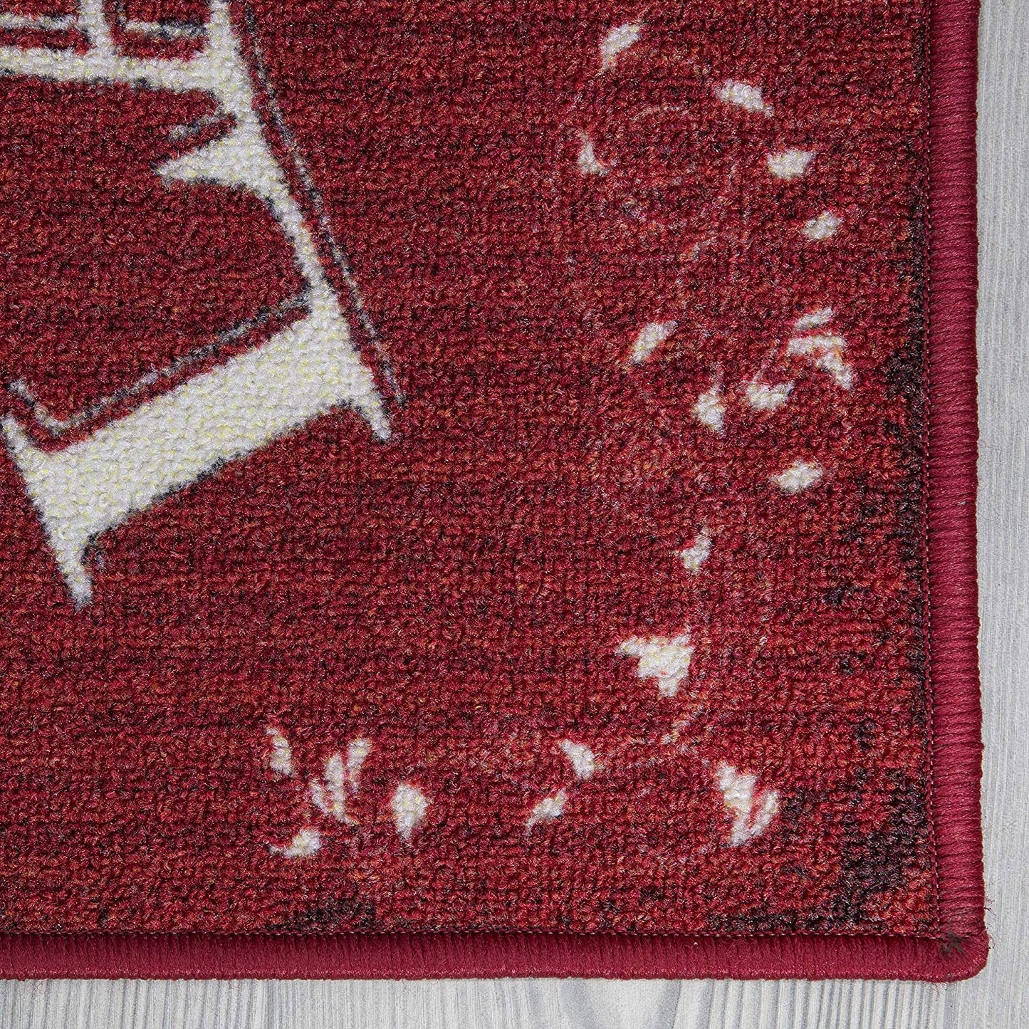 Laundry Collection Runner Non-Skid Rug, Red