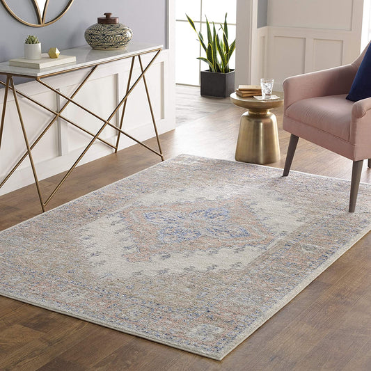 Olena Soft Area Rug Blush/Gray