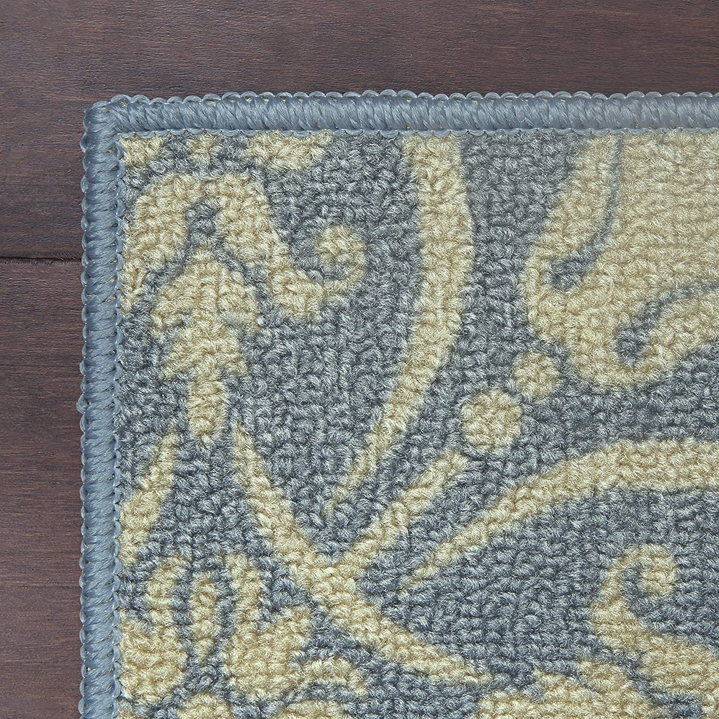 Maples Rugs  Non Skid Hallway Entry Rugs  Blue