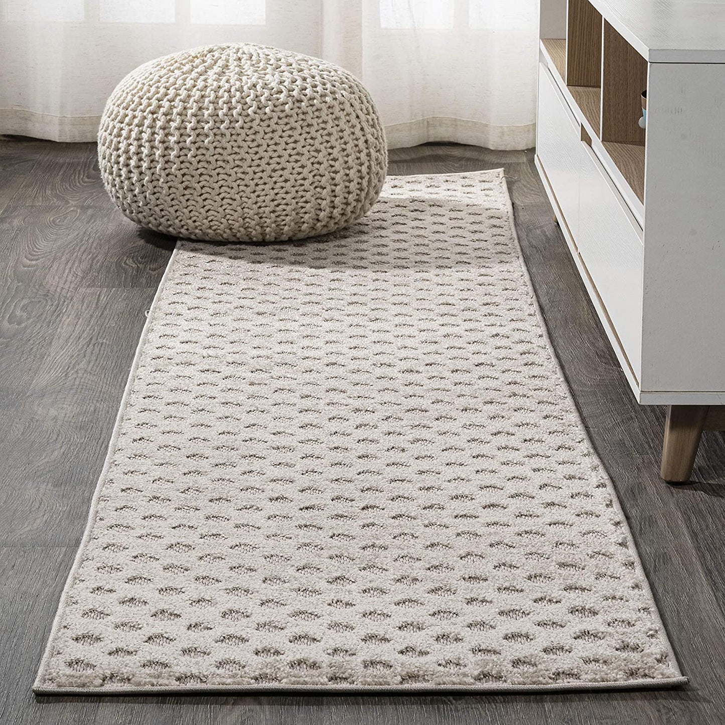 Rabat Mini-Diamond Trellis Indoor/Outdoor Beige Area Rug