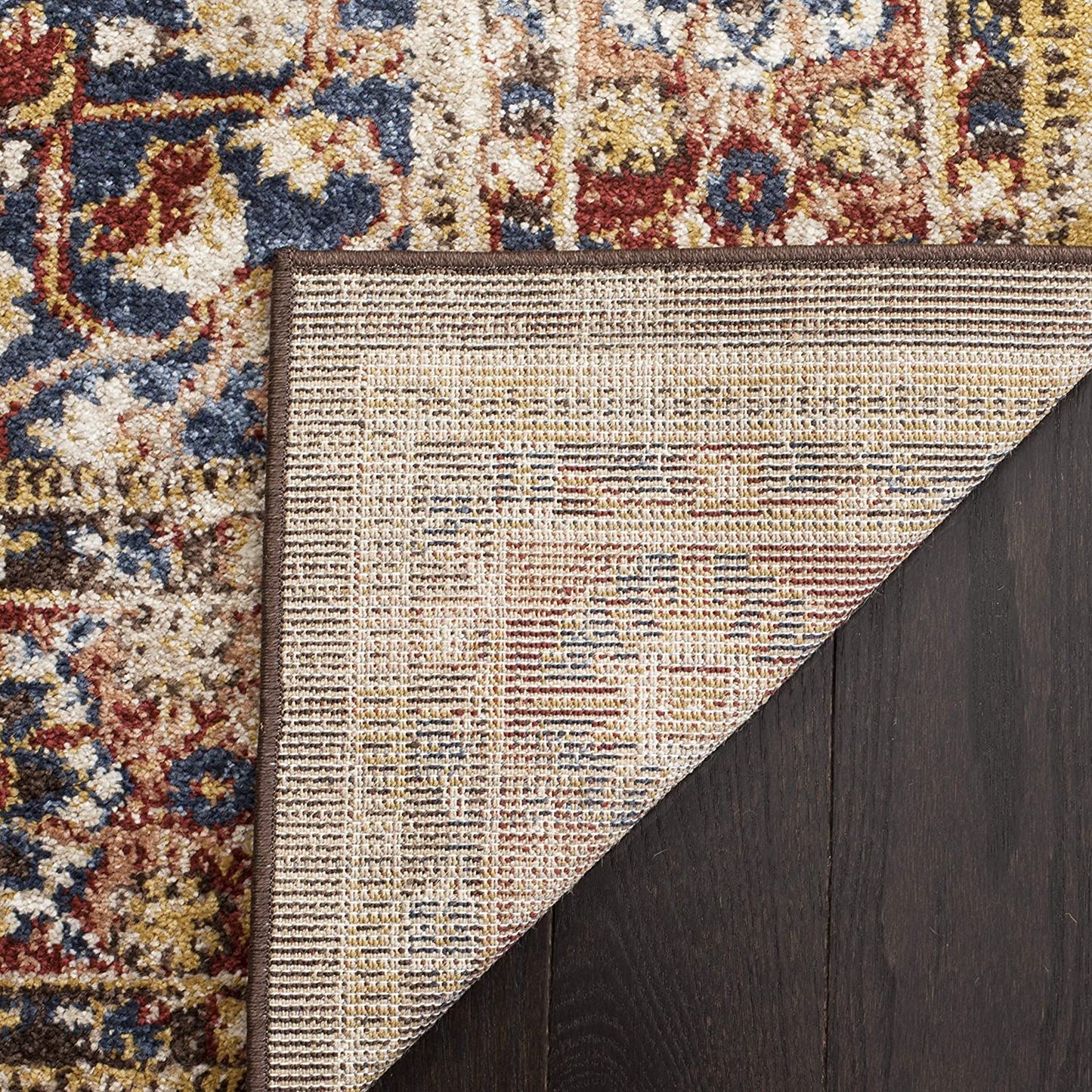 Traditional Oriental Distressed Brown / Rust Area Rug