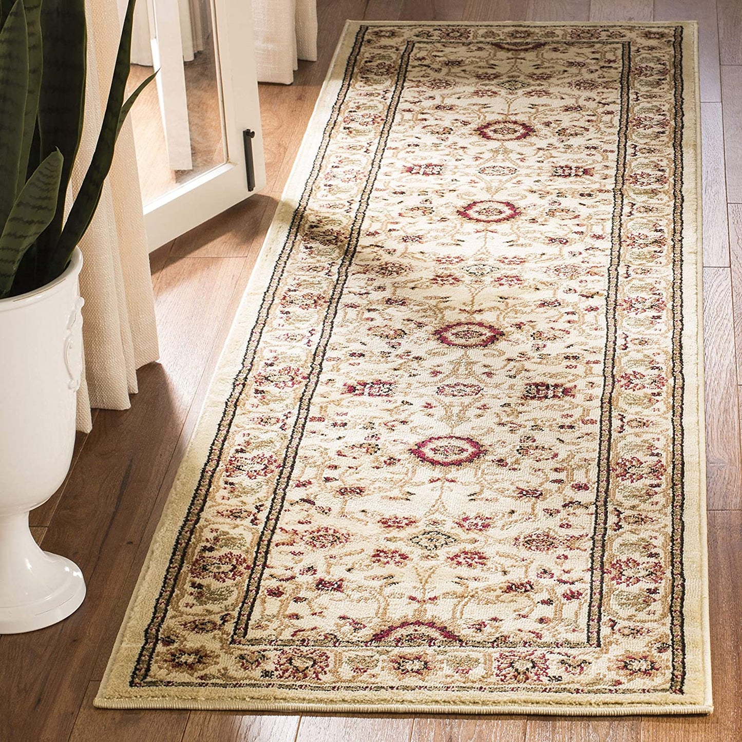 Premium Lyndhurst Traditional Oriental Ivory Red Soft Area Rug