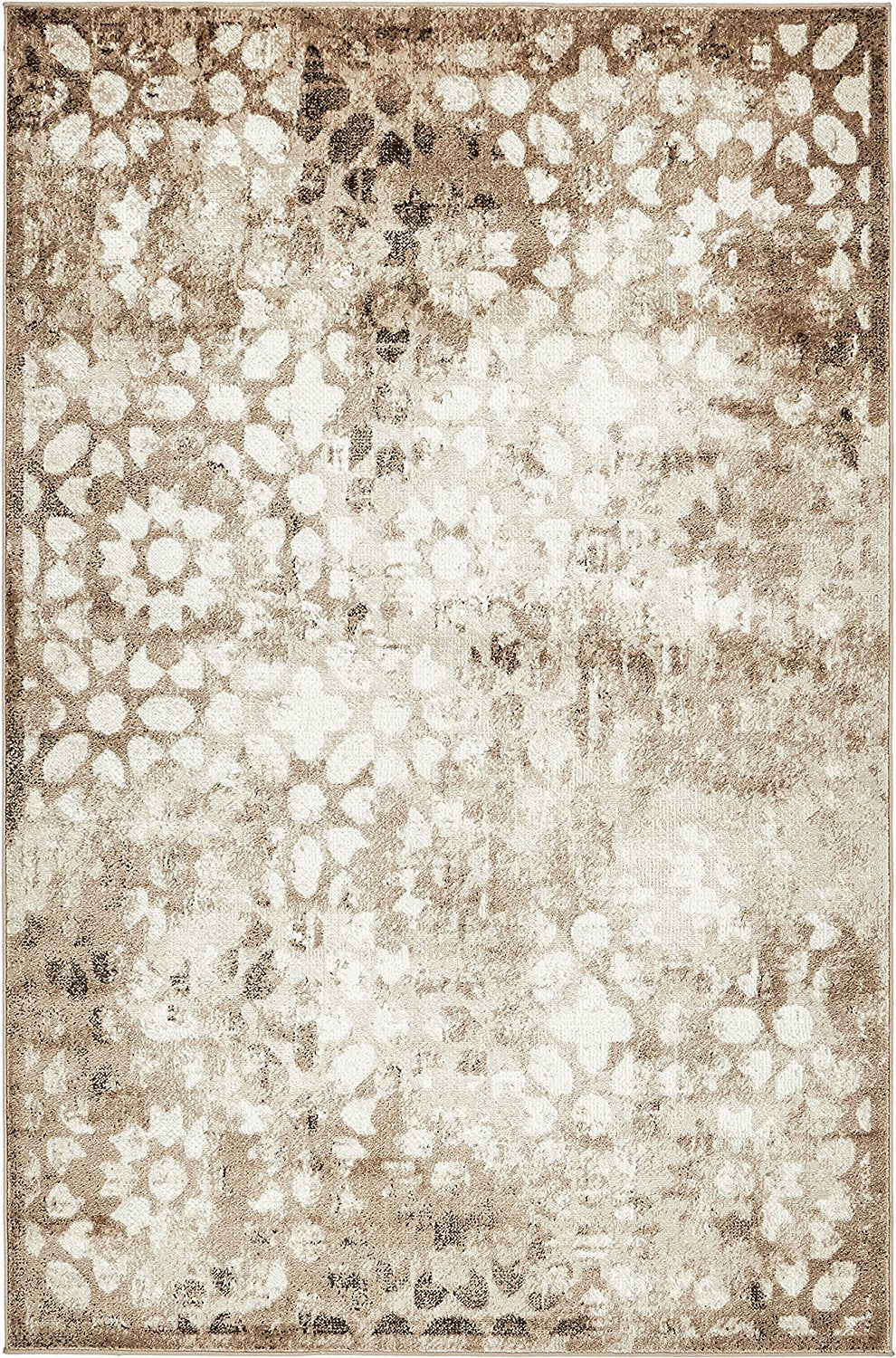 Vintage Brown Beige Ivory Area Rug