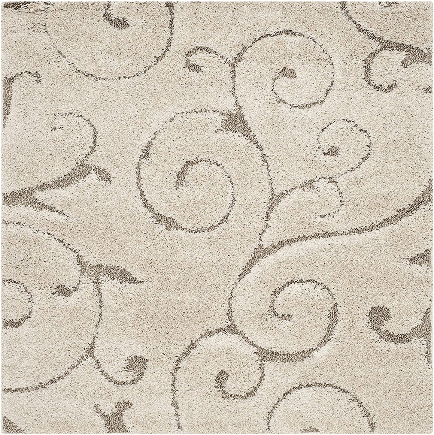 Premium Swirl Thick Plush Cream/Beige   Area Shag Rug